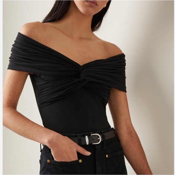 KHAITE Tops - Khaite - The Cerise Bodysuit in‎ Black